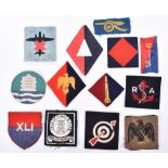 13x Royal Artillery & Anti-Aircraft Cloth Formation Signs