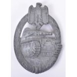 Third Reich Panzer Assault Badge Silver Grade by Hermann Aurich Dresden