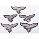 Grouping of Luftwaffe Cloth Breast and Headdress Eagles