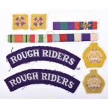 WW2 Rough Riders Cloth Insignia Grouping