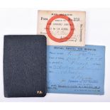 WW1 Document Pair of Royal Naval Air Service (R.N.A.S) Interest