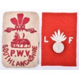 Prince of Wales Volunteers South Lancashire Regiment Pagri Flash