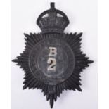 Metropolitan Police Helmet Plate ’B ’ Division Chelsea Kings crown