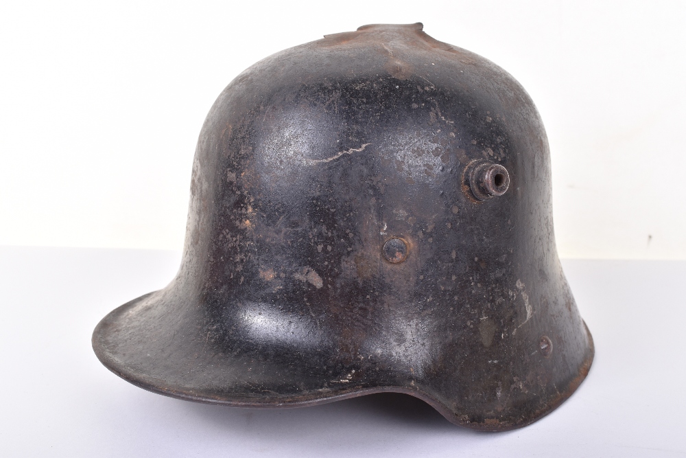 German M.16 Battle Damaged Steel Helmet