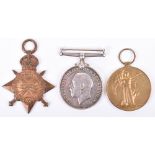 1914-15 Star Medal Trio East Kent Regiment
