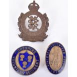 WW1 Dorset VTC Cap Badge and VTC Lapel Badges