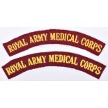 2x WW2 Royal Army Medical Corps Airborne Issue Shoulder Titles