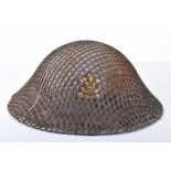 WW2 British Steel Helmet Attributed to 22nd (Cardiff) Battalion Glamorganshire Home Guard