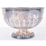 Hallmarked Silver Presentation Rose Bowl of Middlesex Regiment Interest