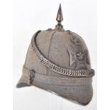 Victorian Civil Service Rifle Volunteer Corps Officers Grey Cloth Home Service Helmet