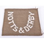 WW1 Notts & Derby Regiment Slip-on Shoulder Title