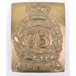 Victorian Cross Belt Plate of the 73rd (Perthshire) Regiment of Foot 1855