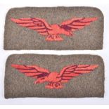 Pair of WW1 1918 Pattern Royal Air Force Airmen’s Sleeve Eagles