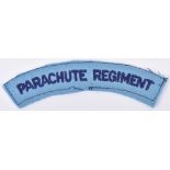 WW2 Parachute Regiment Cloth Shoulder Title