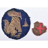 Rare Chindits Cloth Formation Sign and Unusual Indian Airborne Glider Sleeve Badge