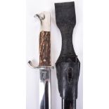 WW2 German Parade Bayonet with Stag Horn Grip by WKC