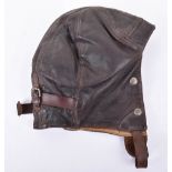 1939 British B-Type Flying Helmet Worn by Paratroopers for Training