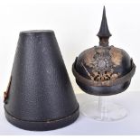 Untouched Imperial German Officers Pickelhaube for Reuss (7th Thuringisches) Infantry Regiment Nr 96