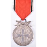 Scarce Third Reich Eagle Order Silver Medal of Merit with Swords