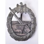 Kriegsmarine Coastal Artillery War Badge by Schwerin Berlin