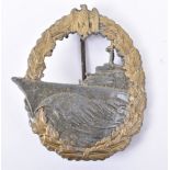 WW2 German Kriegsmarine Destroyer War Badge by Rudolf Souval