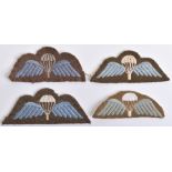 4x British Airborne Forces Parachute Qualification Jump Wings