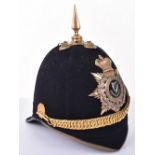 Victorian The Connaught Rangers Officers Home Service Helmet