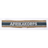 WW2 German Afrikakorps Cuff Title