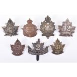 7x WW1 Canadian CEF Cap Badges