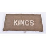 WW1 Kings Liverpool Regiment Slip-on Shoulder Title