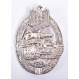 Third Reich Panzer Assault Badge Silver Grade by BH Mayer