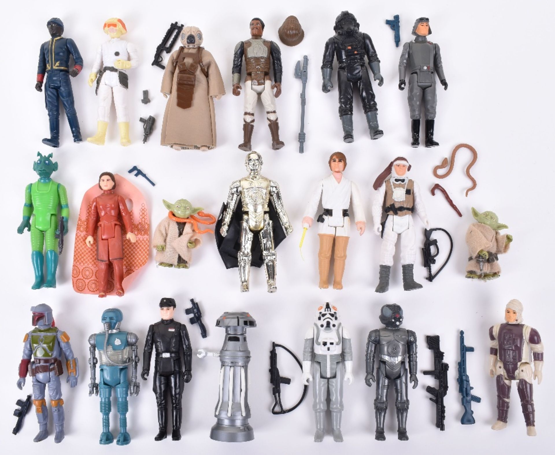 Twenty Loose Vintage Star Wars Figures in collectors Case - Image 2 of 4