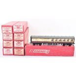 Nine Hornby Dublo 00 Gauge Boxed Coaches