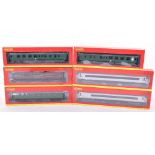 Six Hornby 00 Gauge Coaches