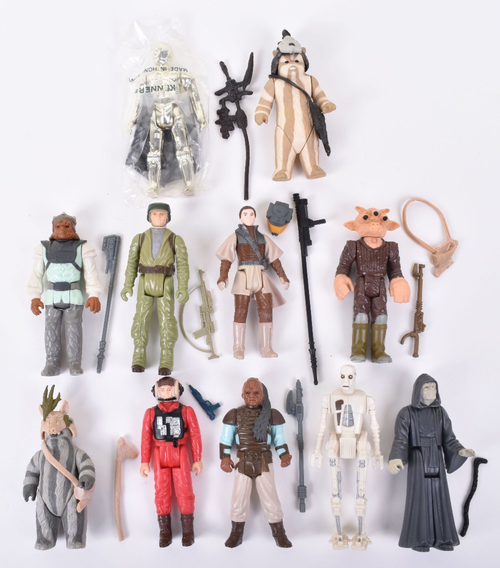 Eleven Loose Vintage Star Wars Figures