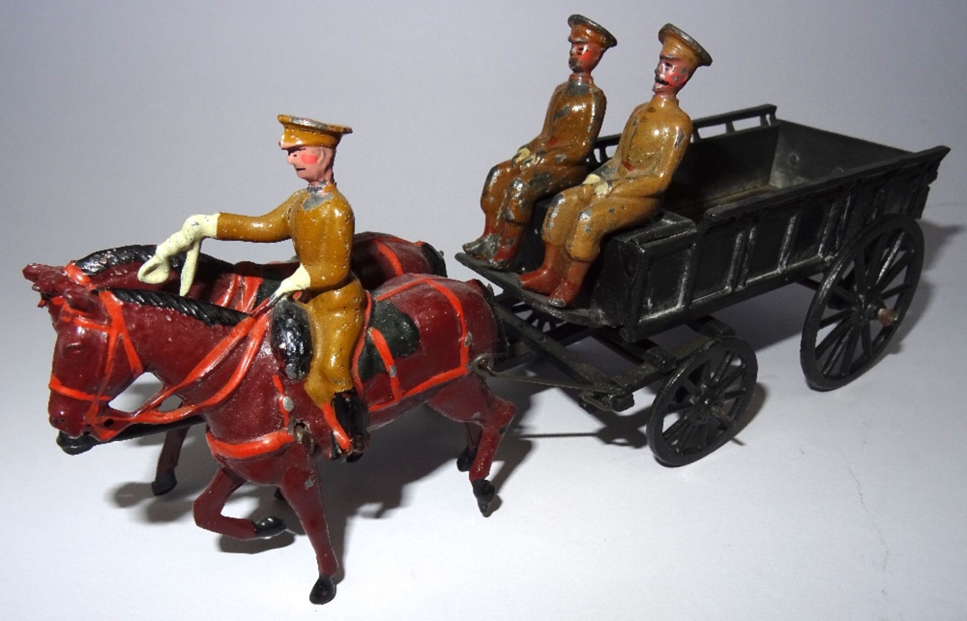 Britains set 146A, two horse Supply Wagon, service dress