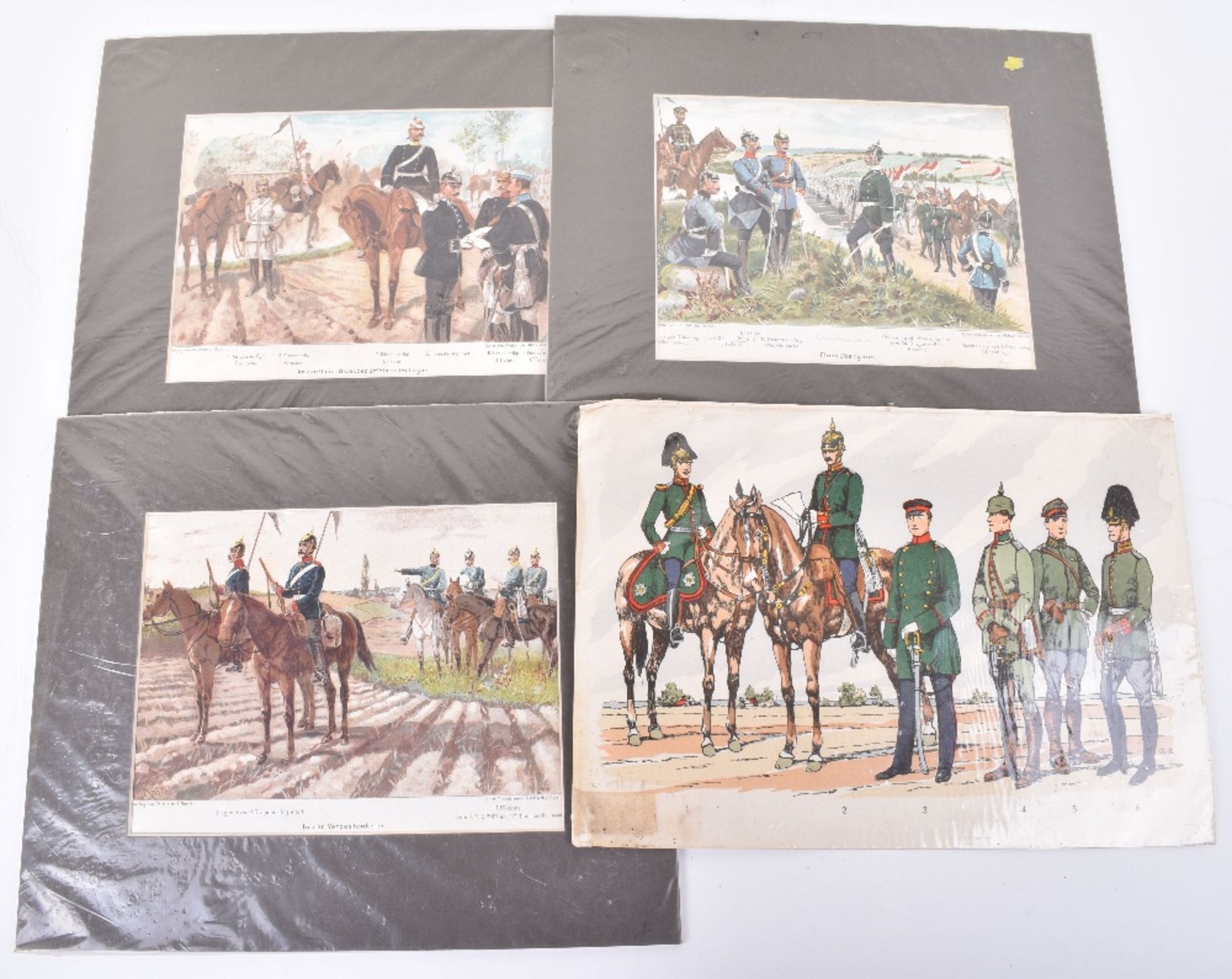 13x Imperial German c.1910 Original Colour Prints of Uniforms - Image 2 of 4