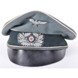 WW2 German Infantry Officers Crusher Pattern Peaked Cap