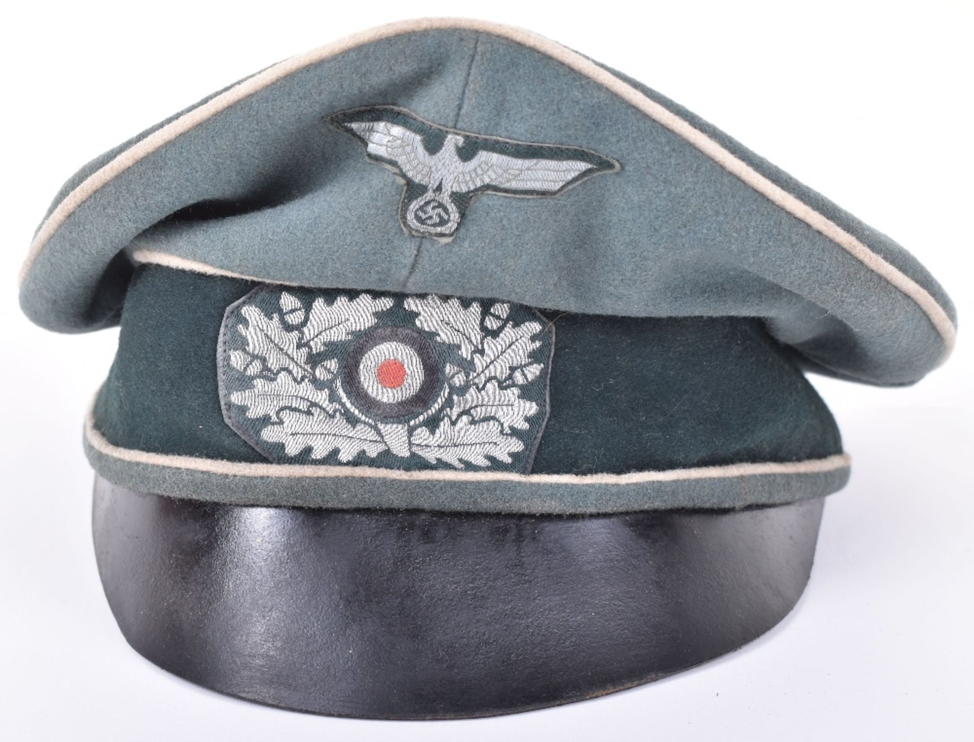 WW2 German Infantry Officers Crusher Pattern Peaked Cap