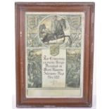 Imperial German Large and Impressive Framed and Glazed Certificate of Service