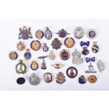 Selection of Enamel Military Brooches and Lapel Badges