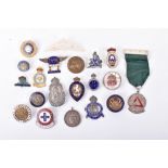 Selection of Enamel Military Brooches and Lapel Badges etc