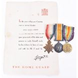 WW1 1914-15 Star Medal Trio Hampshire Regiment