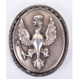 1892 Hallmarked Silver 14th Kings Hussars NCO’s Sleeve Badge