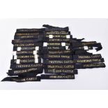 Large Quantity of Naval Cap Tallies