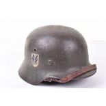 WW2 German Waffen-SS Double Decal Steel Combat Helmet