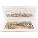 Coloured Lithograph Print “A British Battleship” The Boys Own Paper London