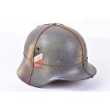 WW2 German Luftwaffe Hitler Youth Flak Helpers Camouflaged Steel Combat Helmet