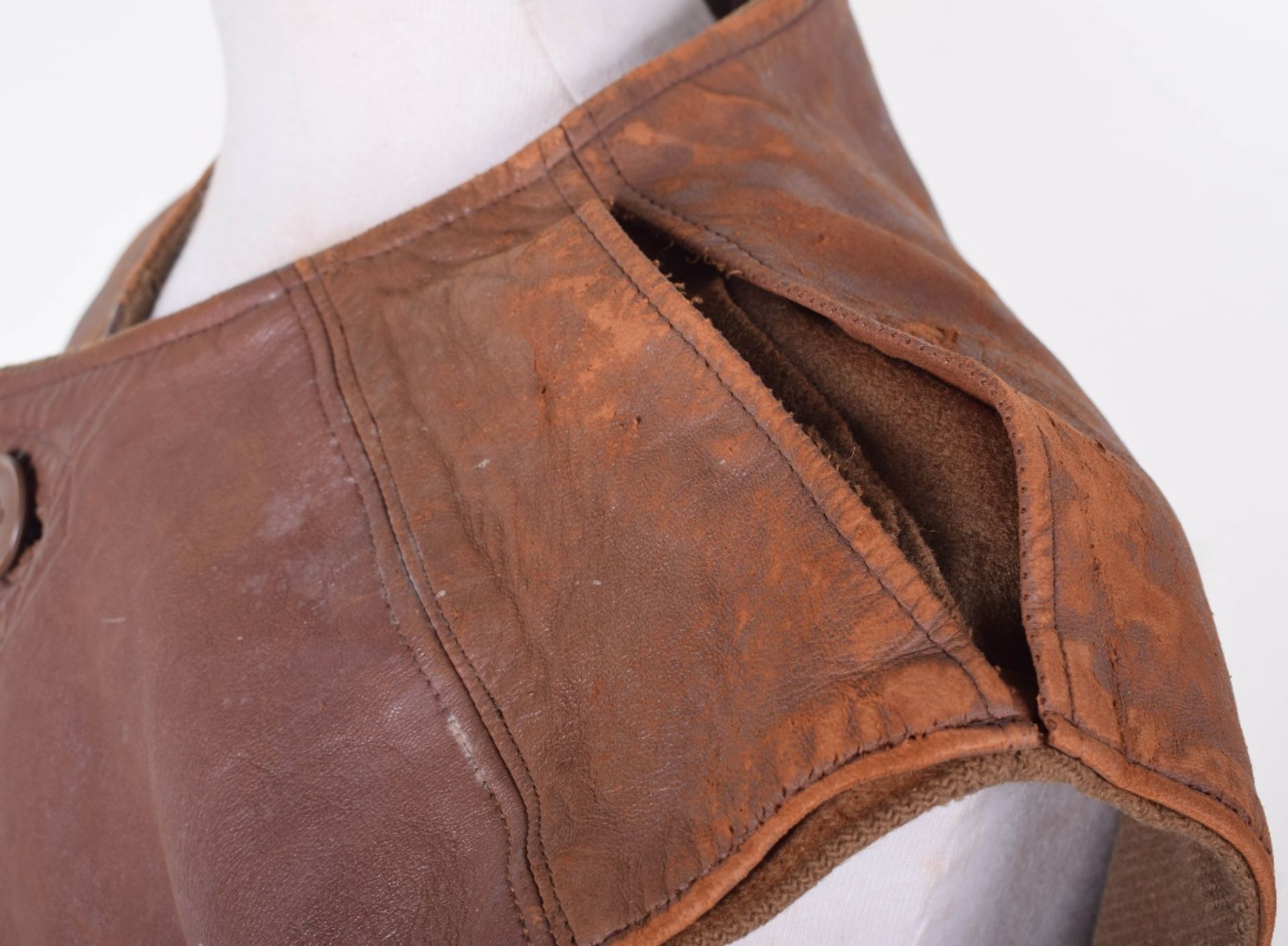 WW2 British Leather Jerkin - Image 5 of 8