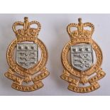 EIIR Royal Army Ordnance Corps Officers Collar Badges